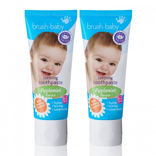 Brush-baby Baby Teething ToothPaste (0-2 Years old) - Bundle of 2pcs